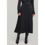 Funky Buddha Γυναικεία Φούστα Midi Μαύρη