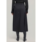 Funky Buddha Γυναικεία Φούστα Midi Μαύρη