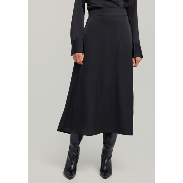 Funky Buddha A-Line Φούστα Μidi Γυναικεία (FBL012-123-14-BLACK)