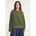 Funky Buddha Γυναικείο Πλεκτό Με Λαιμόκοψη (FBL012-124-09-KHAKI)