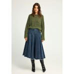 Funky Buddha Γυναικείο Πλεκτό Με Λαιμόκοψη (FBL012-124-09-KHAKI)