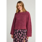 Funky Buddha Γυναικείο Πλεκτό Με Λαιμόκοψη (FBL012-124-09-SCARLET-RED)