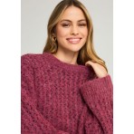 Funky Buddha Γυναικείο Πλεκτό Με Λαιμόκοψη (FBL012-124-09-SCARLET-RED)