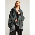 Funky Buddha Asymmetric Hem Πόντσο Γυναικείο (FBL012-124-10-GREY)