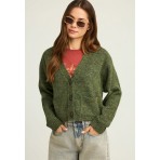 Funky Buddha Γυναικεία Πλεκτή Ζακέτα (FBL012-125-09-KHAKI)