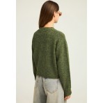 Funky Buddha Γυναικεία Πλεκτή Ζακέτα (FBL012-125-09-KHAKI)