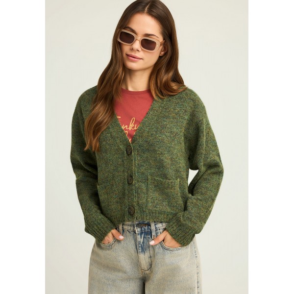 Funky Buddha Wool Blend Ζακέτα Πλεκτή Γυναικεία (FBL012-125-09-KHAKI)