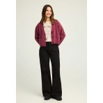 Funky Buddha Γυναικεία Πλεκτή Ζακέτα (FBL012-125-09-SCARLET-RED)