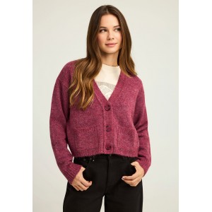 Funky Buddha Wool Blend Ζακέτα Πλεκτή Γυναικεία (FBL012-125-09-SCARLET-RED)