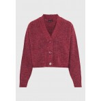 Funky Buddha Γυναικεία Πλεκτή Ζακέτα (FBL012-125-09-SCARLET-RED)