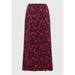 Funky Buddha Floral Φούστα Μidi Γυναικεία (FBL012-125-14-BLACK)