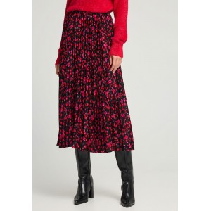 Funky Buddha Floral Φούστα Μidi Γυναικεία (FBL012-125-14-BLACK)