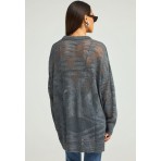 Funky Buddha See-through Γυναικείο Πλεκτό Ανθρακί