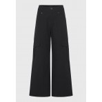 Funky Buddha Wide Leg Παντελόνι Cargo Γυναικείο (FBL012-127-02-BLACK)