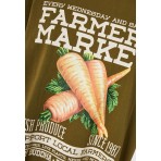 Funky Buddha Graphic Print Farmers Market T-Shirt Γυναικείο (FBL012-127-04-OLIVE)