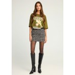 Funky Buddha Graphic Print Farmers Market T-Shirt Γυναικείο (FBL012-127-04-OLIVE)