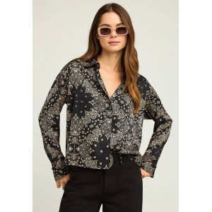 Funky Buddha Ethnic Pattern Πουκάμισο Μακρυμάνικο Γυναικείο (FBL012-127-05-MULTI)