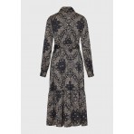 Funky Buddha All Over Printed Φόρεμα Midi Γυναικείο (FBL012-127-13-MULTI)