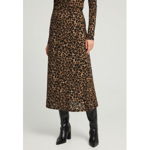 Funky Buddha Animal Print Φούστα Maxi Γυναικεία (FBL012-127-14-CHESTNUT)