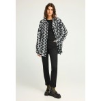 Funky Buddha Γυναικείο Πλεκτό Μακρυμάνικο Μπλουζάκι Μαύρο