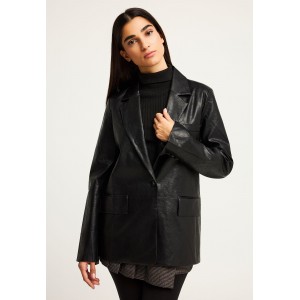 Funky Buddha Eco Leather Pu Σακάκι Γυναικείο (FBL012-130-01-BLACK)