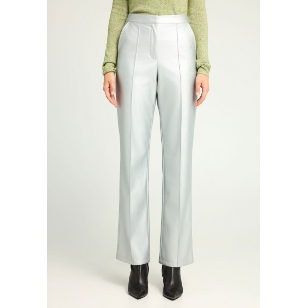 Funky Buddha Eco Leather Pu Παντελόνι Casual Γυναικείο (FBL012-131-02-SILVER)