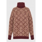 Funky Buddha Γυναικείο Πλεκτό Με Ψηλό Λαιμό (FBL012-132-09-MAROON)