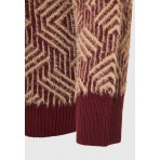 Funky Buddha Γυναικείο Πλεκτό Με Ψηλό Λαιμό (FBL012-132-09-MAROON)