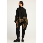 Funky Buddha Γυναικεία Κάπα Μαύρη, Μπεζ