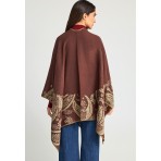 Funky Buddha Γυναικεία Κάπα Καφέ, Μπεζ