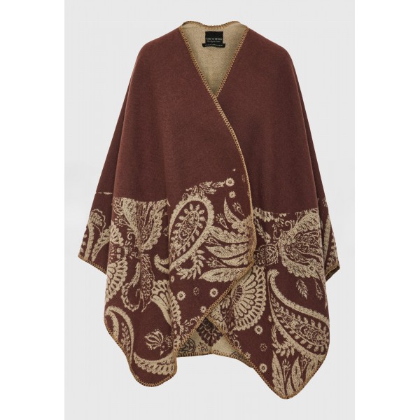Funky Buddha Ethnic Pattern Πόντσο Γυναικείο (FBL012-132-10-MAROON)