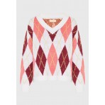 Funky Buddha Γυναικείο Πλεκτό Με Λαιμόκοψη V (FBL012-133-09-OFF-WHITE)