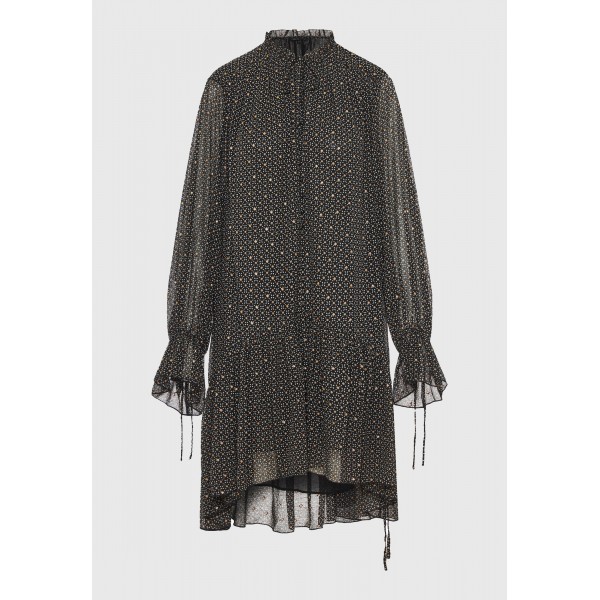 Funky Buddha Loose Fit Φόρεμα Mini Γυναικείο (FBL012-133-13-BLACK)