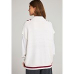 Funky Buddha Πλεκτό Κοντομάνικο (FBL012-135-09-WHITE)