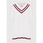 Funky Buddha Πλεκτό Κοντομάνικο (FBL012-135-09-WHITE)