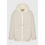 Funky Buddha Μπουφάν Sherpa Γυναικείο (FBL012-136-01-CHALK)