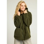 Funky Buddha Μπουφάν Sherpa Γυναικείο (FBL012-136-01-KHAKI)