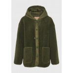 Funky Buddha Μπουφάν Sherpa Γυναικείο (FBL012-136-01-KHAKI)