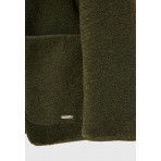 Funky Buddha Μπουφάν Sherpa Γυναικείο (FBL012-136-01-KHAKI)