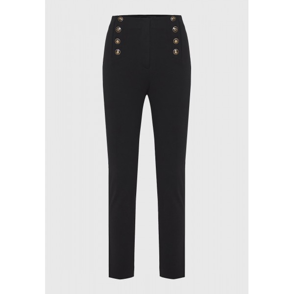 Funky Buddha Tailored Παντελόνι Casual Γυναικείο (FBL012-137-02-BLACK)