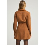 Funky Buddha Φόρεμα Mini Γυναικείο (FBL012-138-13-CHESTNUT)