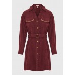 Funky Buddha Φόρεμα Mini Γυναικείο (FBL012-138-13-MAROON)