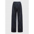 Funky Buddha Velvet Animal Print Παντελόνι Φόρμας Γυναικείο (FBL012-139-02-ANTHRACITE)
