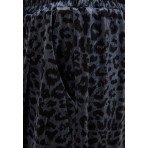Funky Buddha Velvet Animal Print Παντελόνι Φόρμας Γυναικείο (FBL012-139-02-ANTHRACITE)