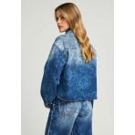 Funky Buddha Γυναικείο Τζην Μπουφάν (FBL012-160-01-MD-BLUE)