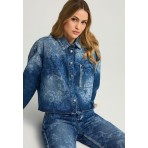 Funky Buddha Γυναικείο Τζην Μπουφάν (FBL012-160-01-MD-BLUE)