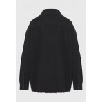 Funky Buddha Denim Πουκάμισο Μακρυμάνικο Γυναικείο (FBL012-160-05-BLACK)