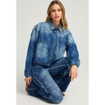 Funky Buddha Γυναικείο Τζην Παντελόνι Wide Leg (FBL012-161-02-MD-BLUE)