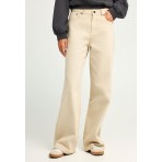 Funky Buddha Wide Leg Παντελόνι Τζιν Γυναικείο (FBL012-162-02-CLOUD-CREAM)