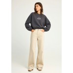 Funky Buddha Wide Leg Παντελόνι Τζιν Γυναικείο (FBL012-162-02-CLOUD-CREAM)